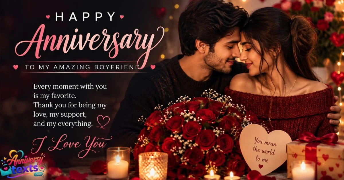 200+Anniversary Wishes for Boyfriend Romantic & Heartfelt (2026)