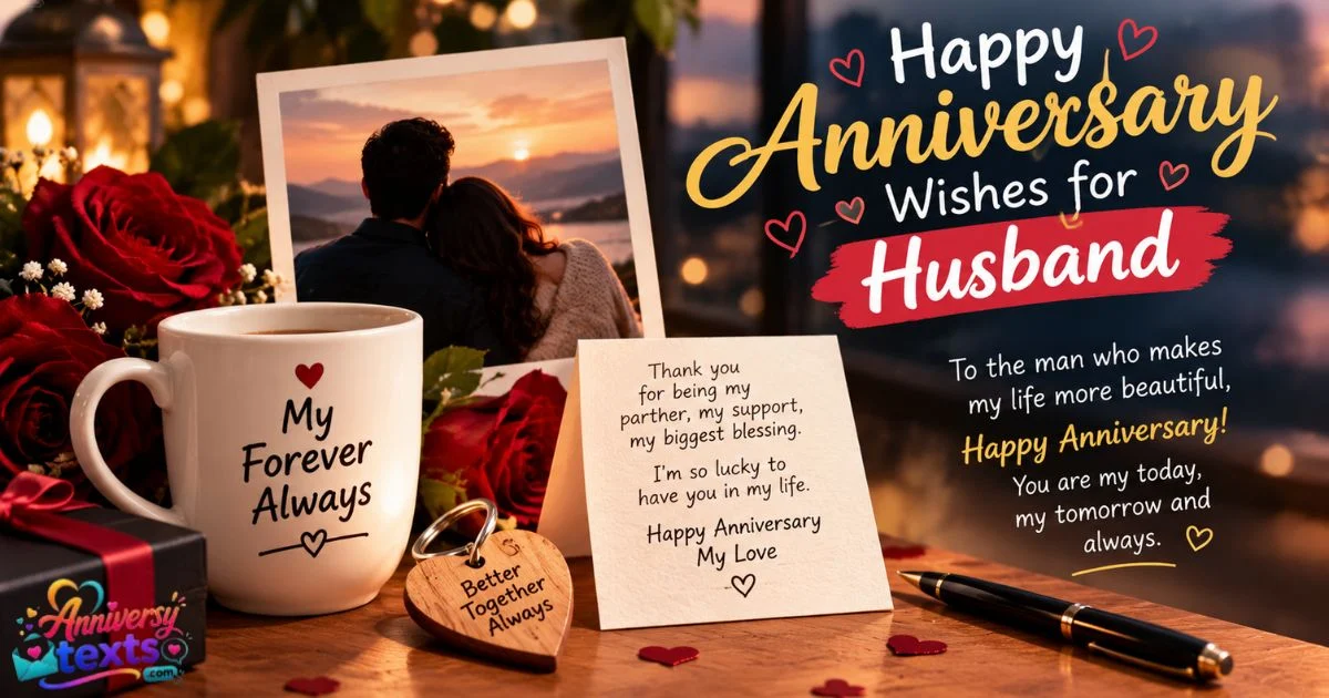 200+ Best Happy Anniversary Wishes for Husband (2026)