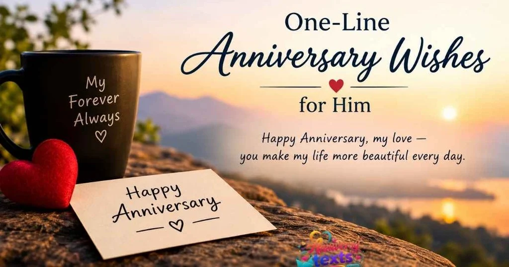 One Line Anniversary Wishes For Him